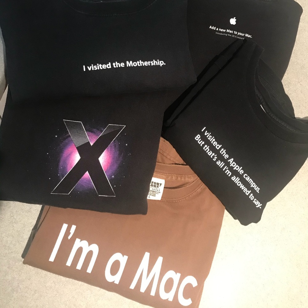 5 Vintage Apple Tees XL
